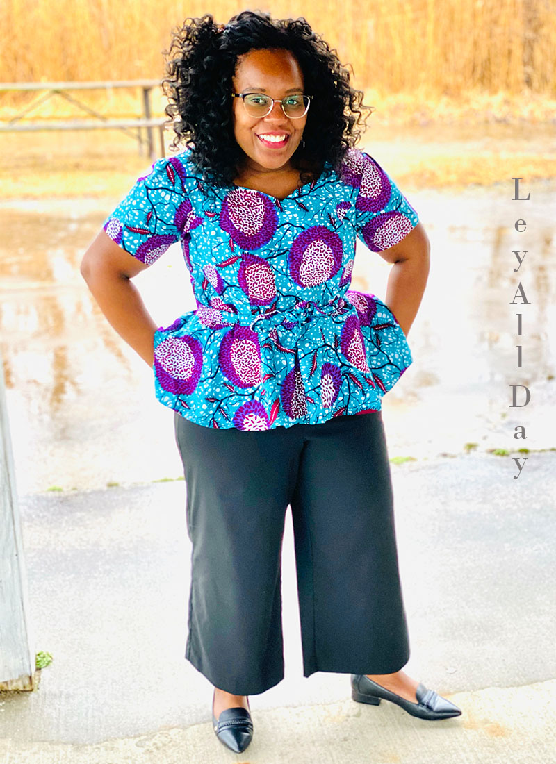 Peplum African Print Top