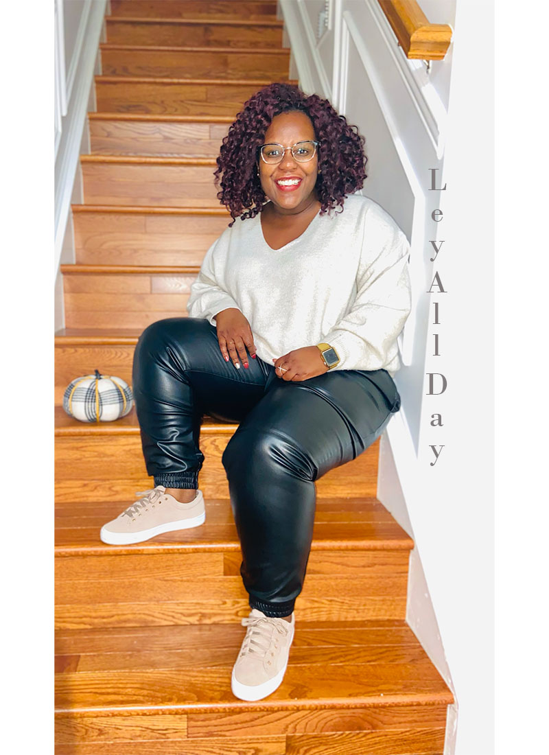 Faux Leather Joggers