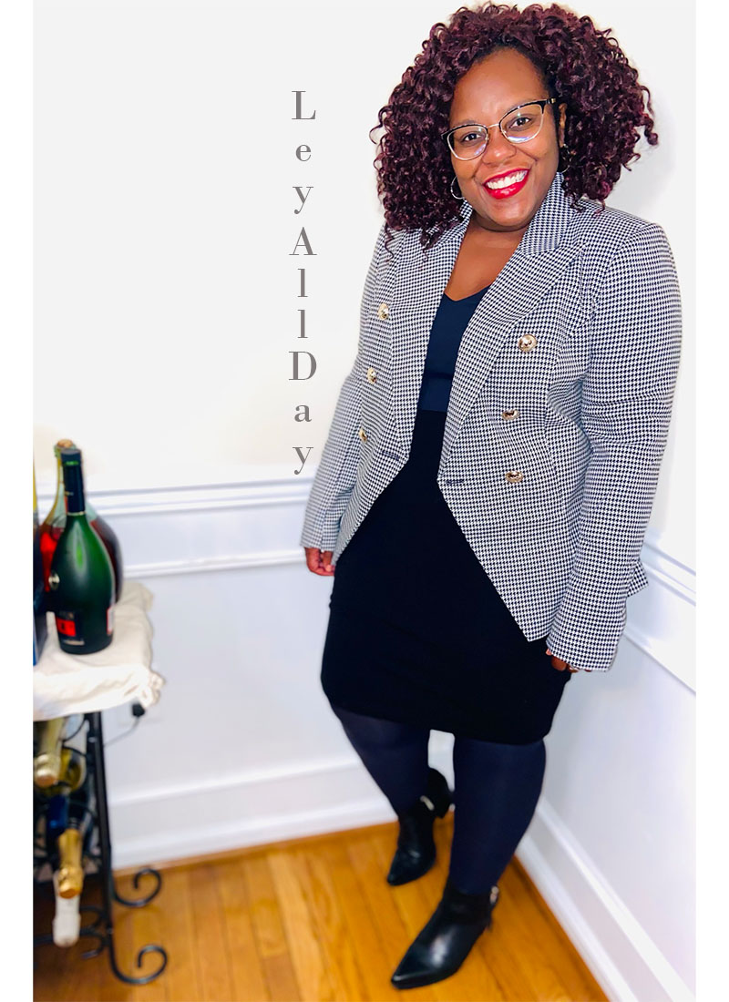 Women’s Fall Blazer: Fitted Houndstooth Blazer