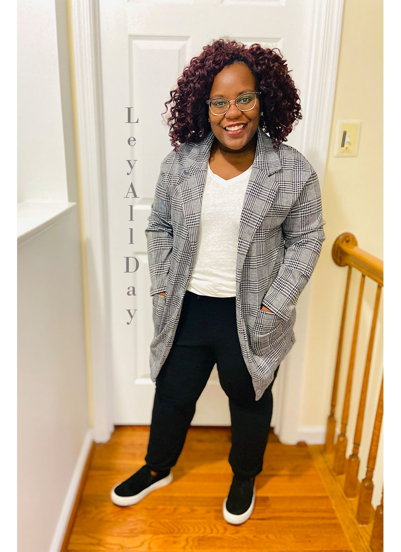 Women’s Fall Blazer: Houndstooth Boyfriend Blazer
