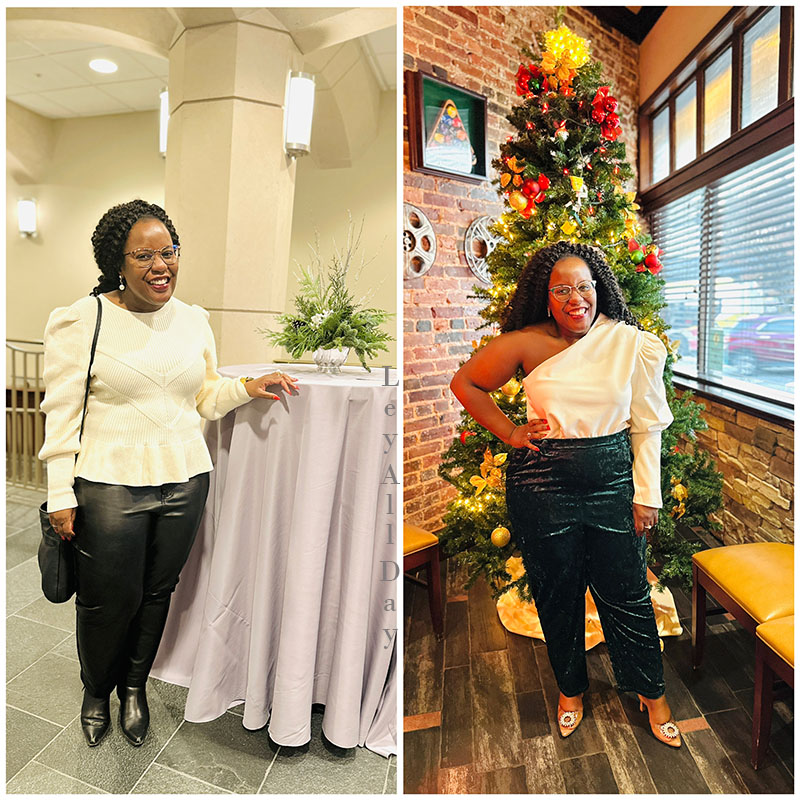 The 12 Days of Holiday Outfits Day 1: Cream Tops