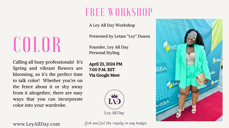 April Free Style Workshop: Color