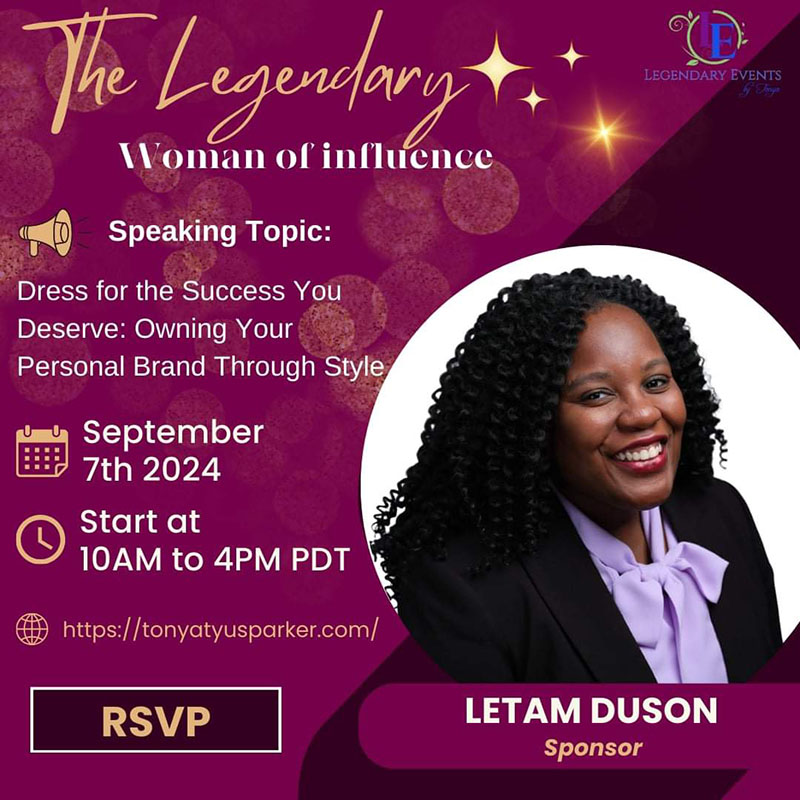 Join Me For the Legendary Women of Influence event!